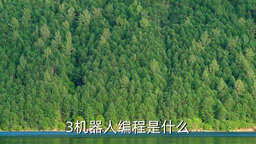 3機(jī)器人編程是什么