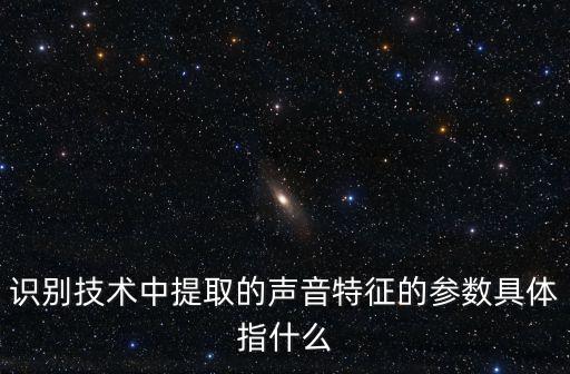 識(shí)別技術(shù)中提取的聲音特征的參數(shù)具體指什么