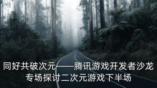 同好共破次元——騰訊游戲開發(fā)者沙龍專場探討二次元游戲下半場