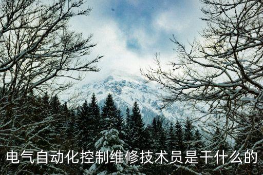 電氣自動化控制維修技術(shù)員是干什么的
