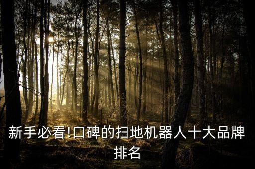 新手必看!口碑的掃地機器人十大品牌排名
