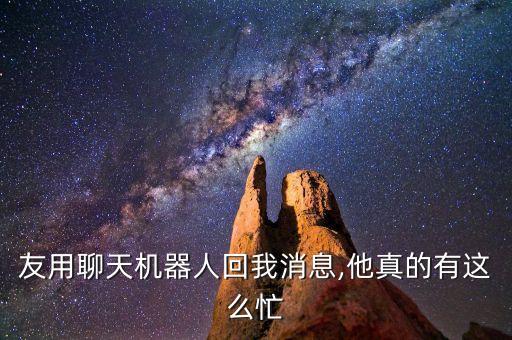 友用聊天機(jī)器人回我消息,他真的有這么忙