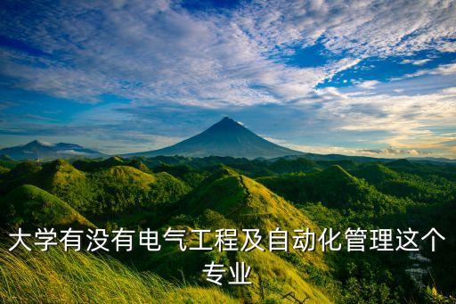 大學(xué)有沒有電氣工程及自動(dòng)化管理這個(gè)專業(yè)