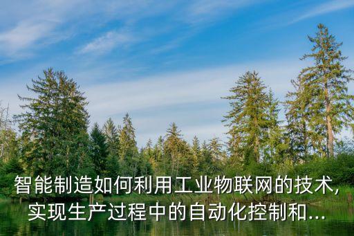 智能制造如何利用工業(yè)物聯(lián)網(wǎng)的技術(shù),實(shí)現(xiàn)生產(chǎn)過程中的自動(dòng)化控制和...