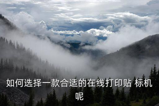 如何選擇一款合適的在線打印貼 標(biāo)機(jī)呢