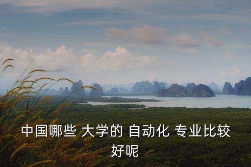 中國哪些 大學(xué)的 自動化 專業(yè)比較好呢