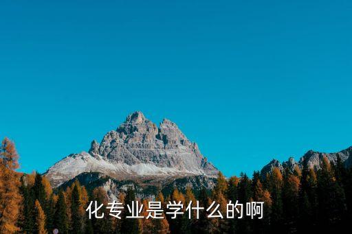 化專業(yè)是學(xué)什么的啊