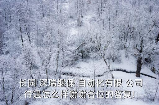 長園深瑞自動化公司,深瑞繼保自動化招聘