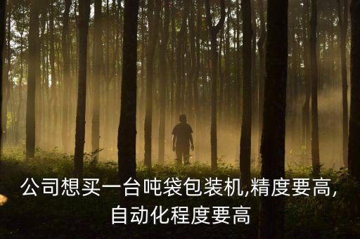 公司想買(mǎi)一臺(tái)噸袋包裝機(jī),精度要高,自動(dòng)化程度要高