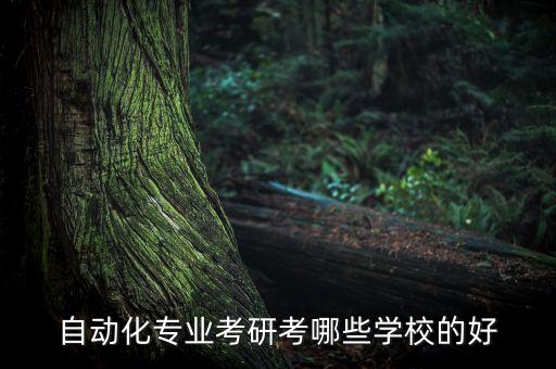 自動(dòng)化專(zhuān)業(yè)考研考哪些學(xué)校的好