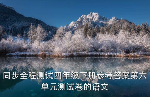 同步全程測試四年級下冊參考答案第六單元測試卷的語文
