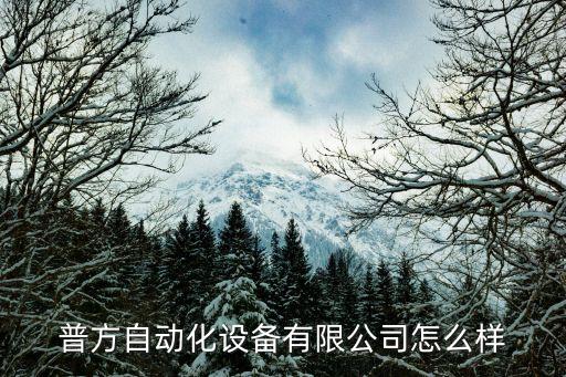 普方自動化設(shè)備有限公司怎么樣