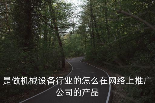 是做機(jī)械設(shè)備行業(yè)的怎么在網(wǎng)絡(luò)上推廣公司的產(chǎn)品