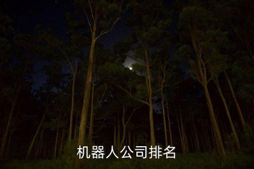 機(jī)器人公司排名