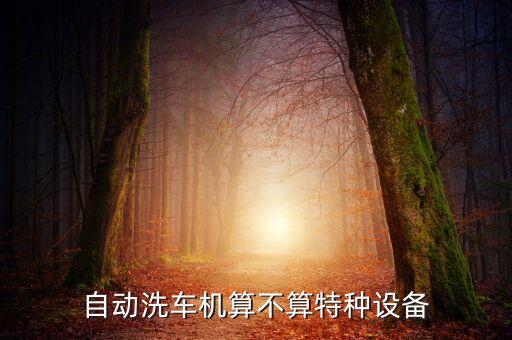 自動(dòng)洗車(chē)機(jī)算不算特種設(shè)備