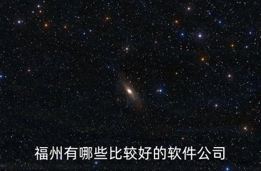 福州有哪些比較好的軟件公司