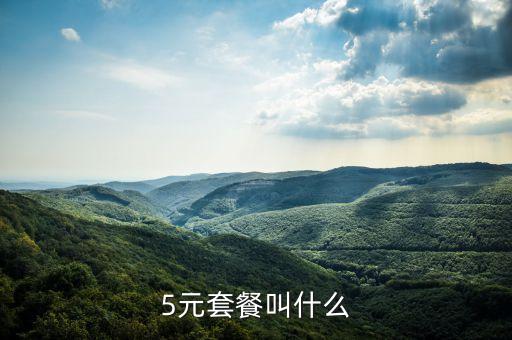 5元套餐叫什么