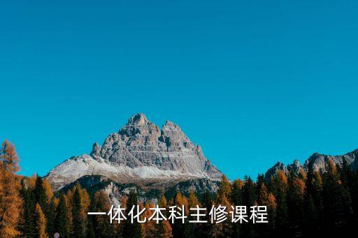 一體化本科主修課程