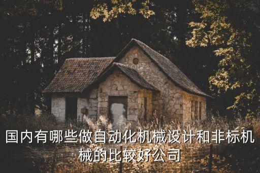 國內(nèi)有哪些做自動(dòng)化機(jī)械設(shè)計(jì)和非標(biāo)機(jī)械的比較好公司