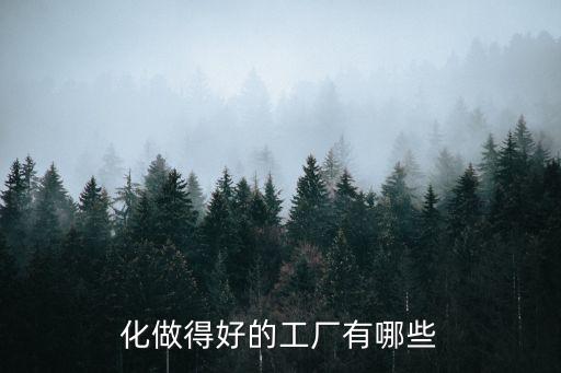 化做得好的工廠有哪些