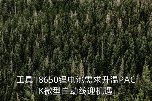 工具18650鋰電池需求升溫PACK微型自動(dòng)線迎機(jī)遇